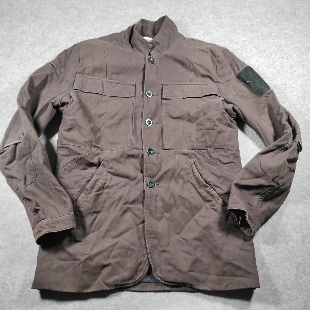 Nice Collective Mens Gray Cotton Canvas Military Field Jacket Size M Quilted